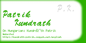 patrik kundrath business card